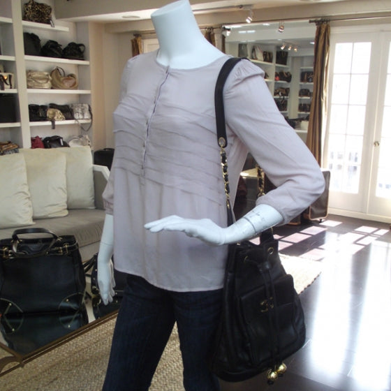 Chanel Lambskin Drawstring Bag Black 2 of 14