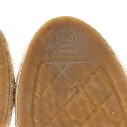 Chanel Calfskin Grosgrain CC Espadrilles 39 Ivory Black 6 of 10