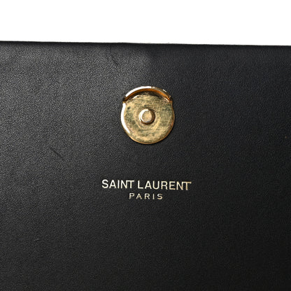 Saint Laurent Smooth Calfskin Small Classic Monogram Kate Tassel Satchel Black 6 of 11