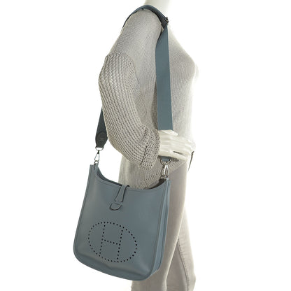 Hermes Epsom Evelyne III PM Bleu Lin 2 of 14