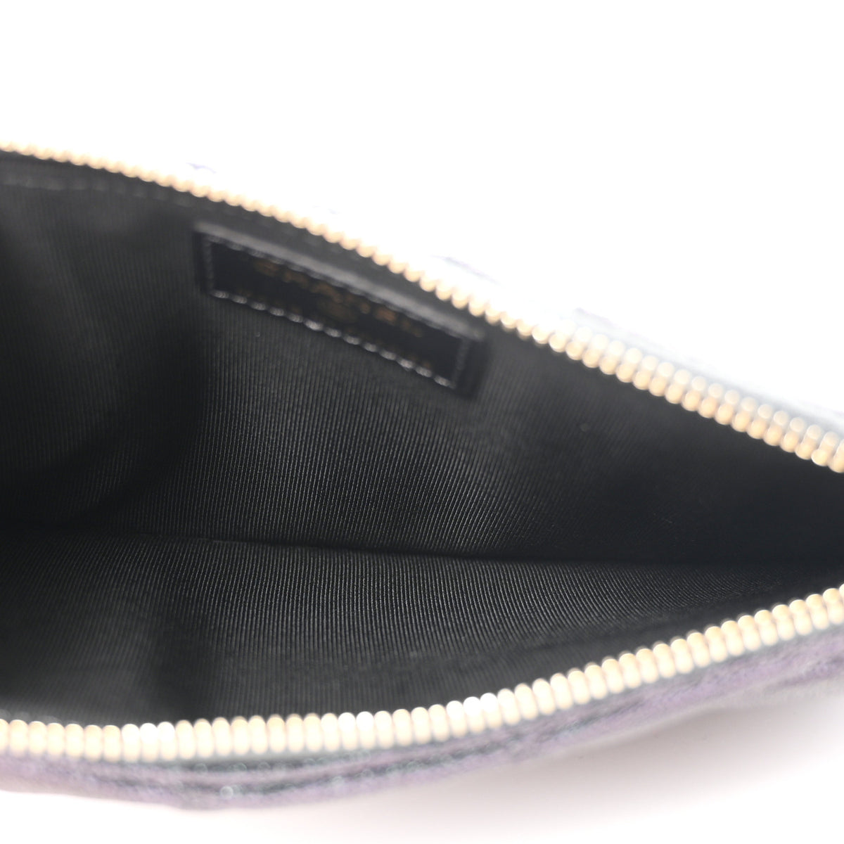Iridescent Caviar Quilted Classic iPhone Pouch Black