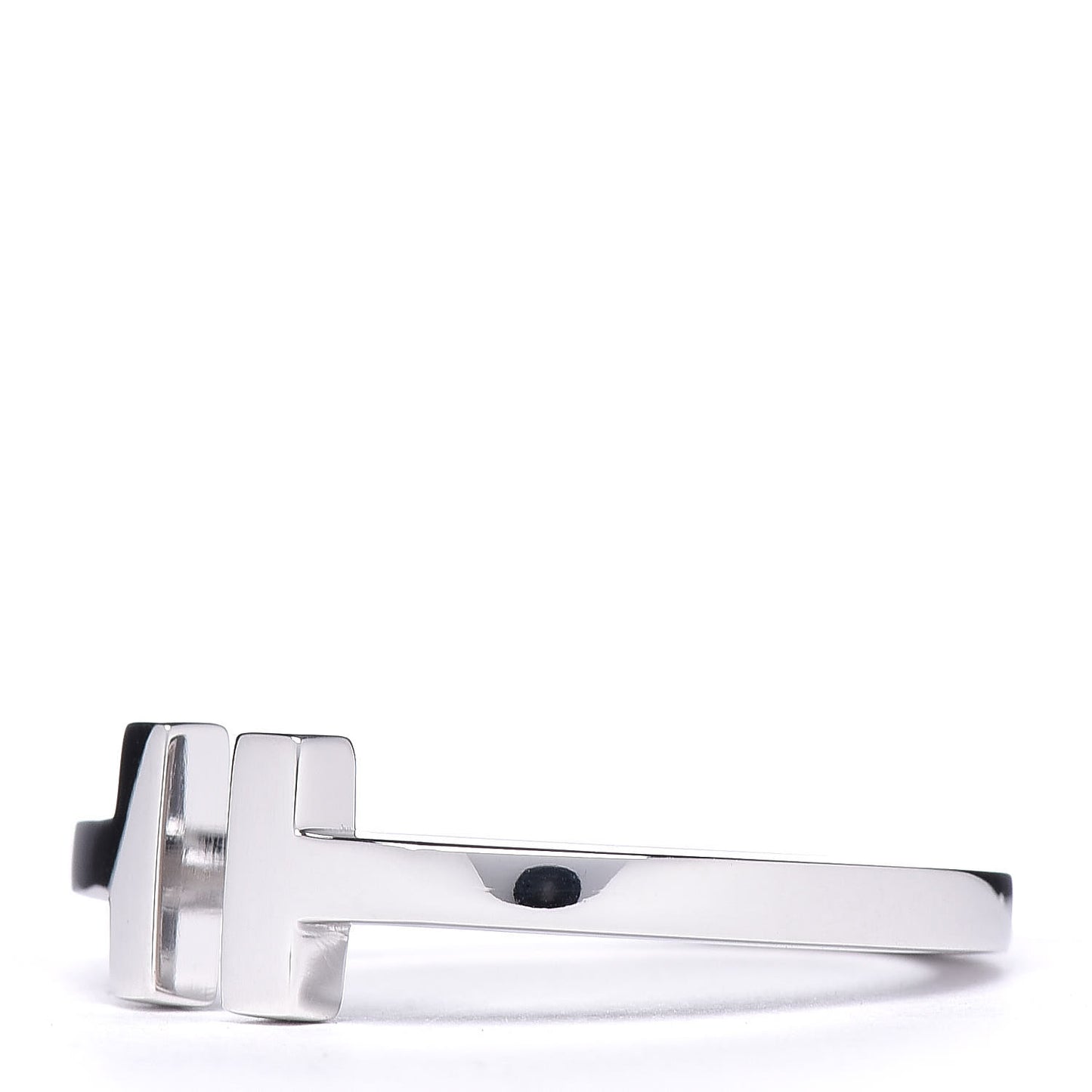 18K White Gold T Square Ring 66 11.5