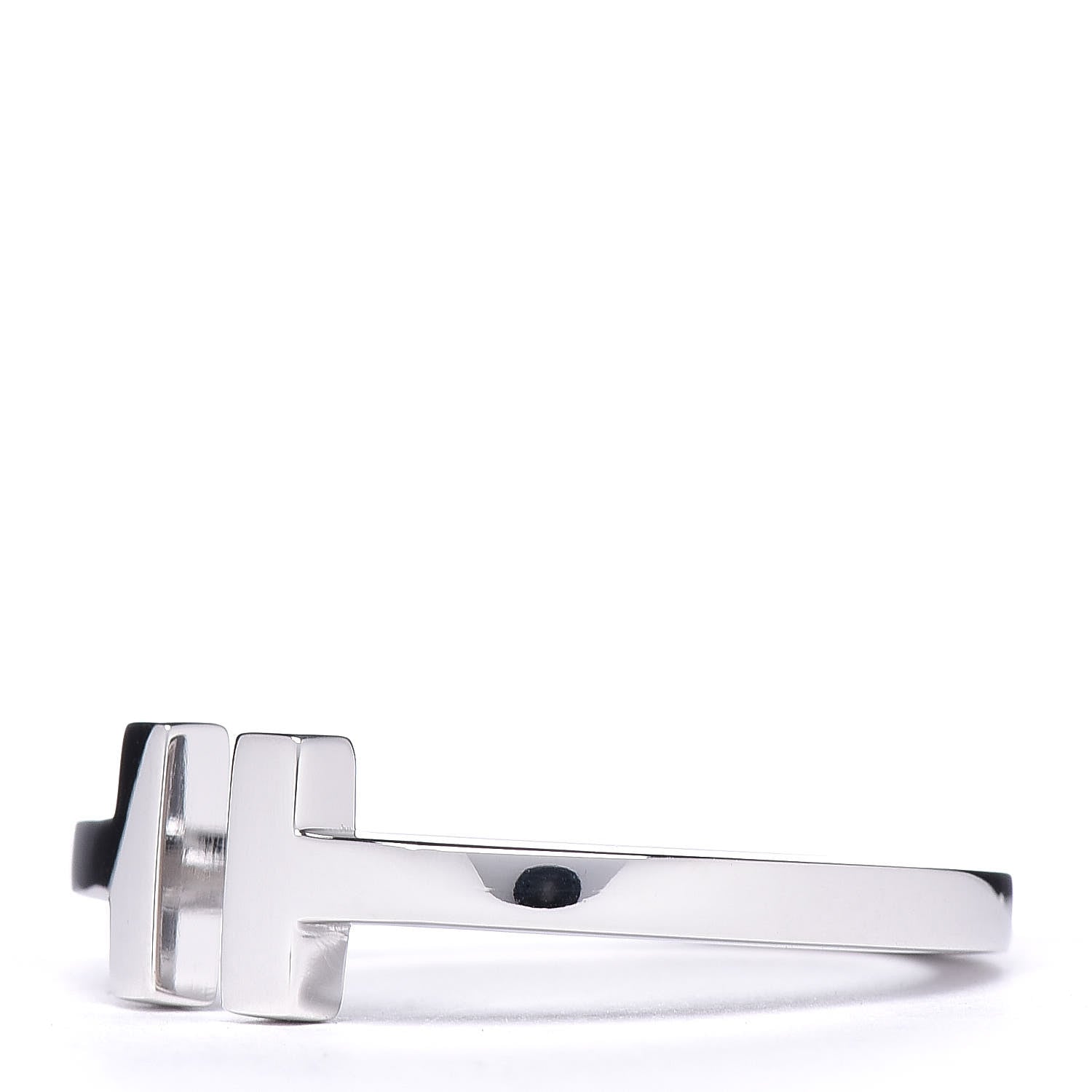 Tiffany 18K White Gold T Square Ring 66 11.5 3 of 5