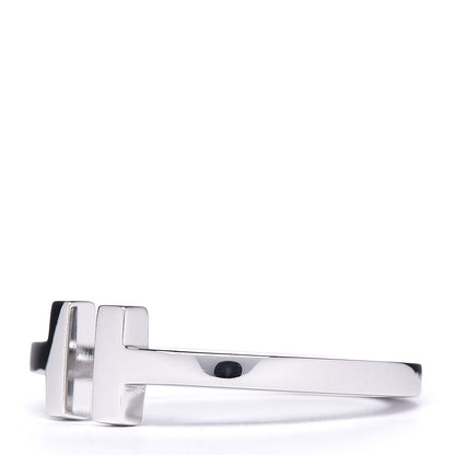Tiffany 18K White Gold T Square Ring 66 11.5 3 of 5