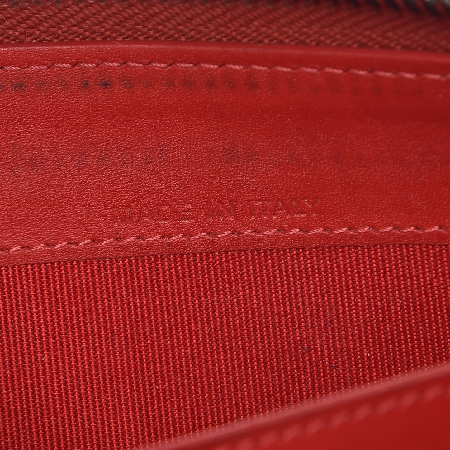 Calfskin Panettone Spiked Zip Around Wallet Rouge De Mars