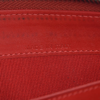 Christian Louboutin Calfskin Panettone Spiked Zip Around Wallet Rouge De Mars 17 of 18