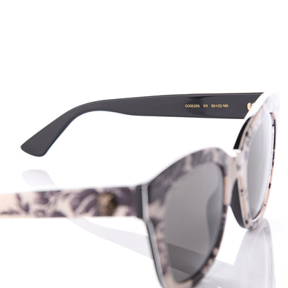 Gucci Acetate Herbarium Print Square Frame Sunglasses GG0029S White 6 of 7