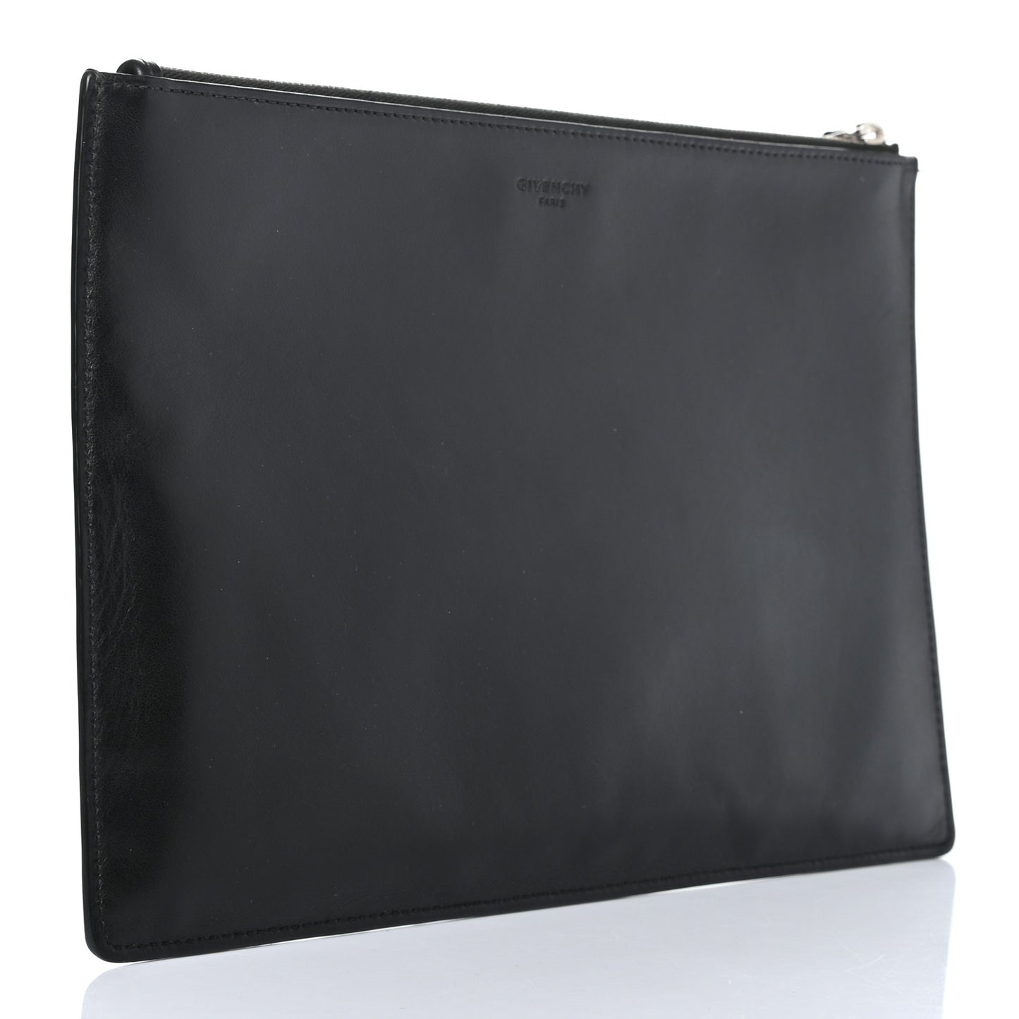 Calfskin Bambi Print Medium Cosmetic Pouch Black