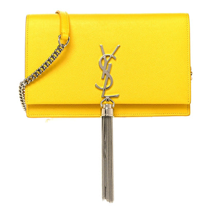 Saint Laurent Grain De Poudre Classic Monogram Kate Tassel Chain Wallet Mimosa 1 of 8