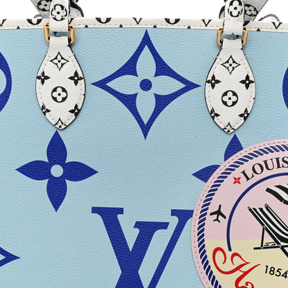 Louis Vuitton Monogram Giant Hamptons Onthego Blue 8 of 10