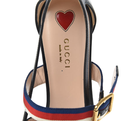 Gucci Malaga Kid Grosgrain Sylvie Web Bamboo Low Heel Pumps 40 Black 8 of 9