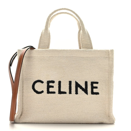 Celine Canvas Small Cabas Thais Ecru Black 1 of 10
