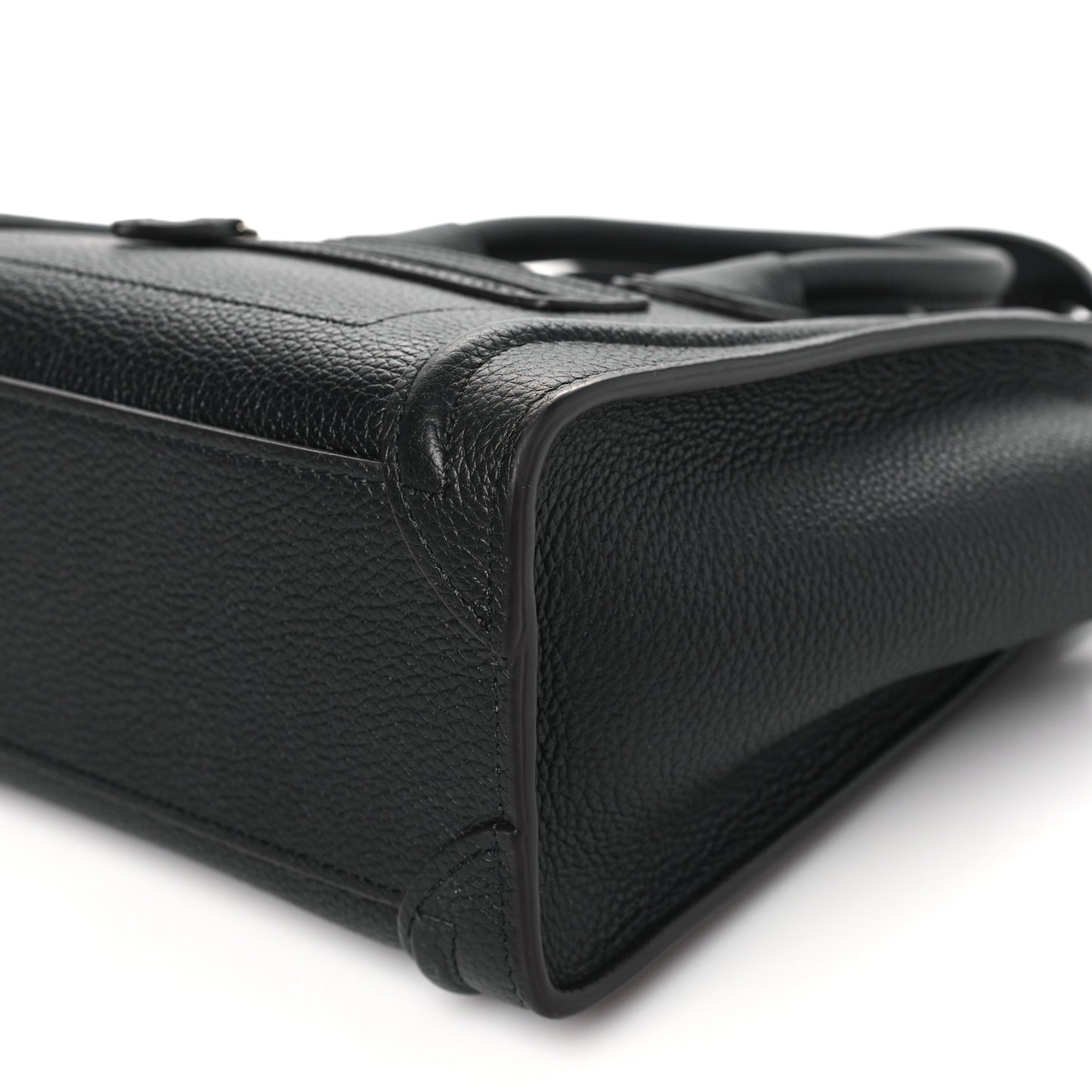 Drummed Calfskin Nano Luggage Black