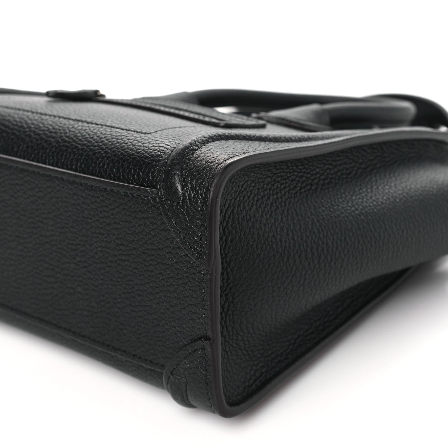Celine Drummed Calfskin Nano Luggage Black 10 of 10