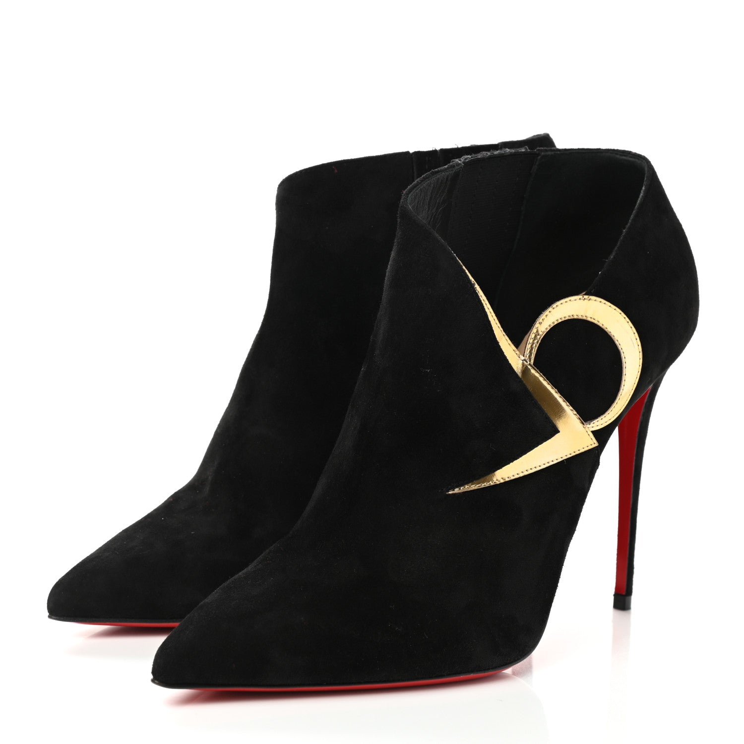 Christian Louboutin Suede VV Specchio 100 Booties 39.5 Black 3 of 8