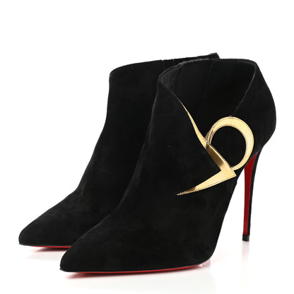Christian Louboutin Suede VV Specchio 100 Booties 39.5 Black 3 of 8