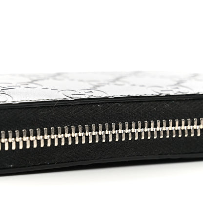 Gucci Guccissima Zip Around Card Case Black 7 of 8