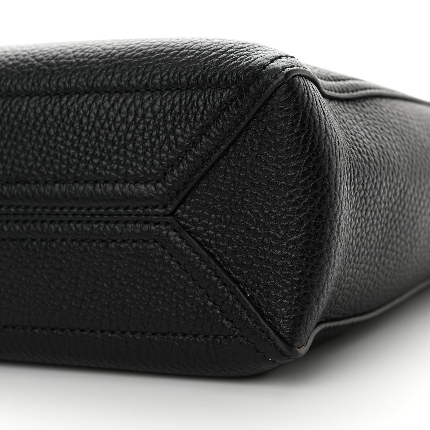 Grained Calfskin Small Dahlia Tote Black