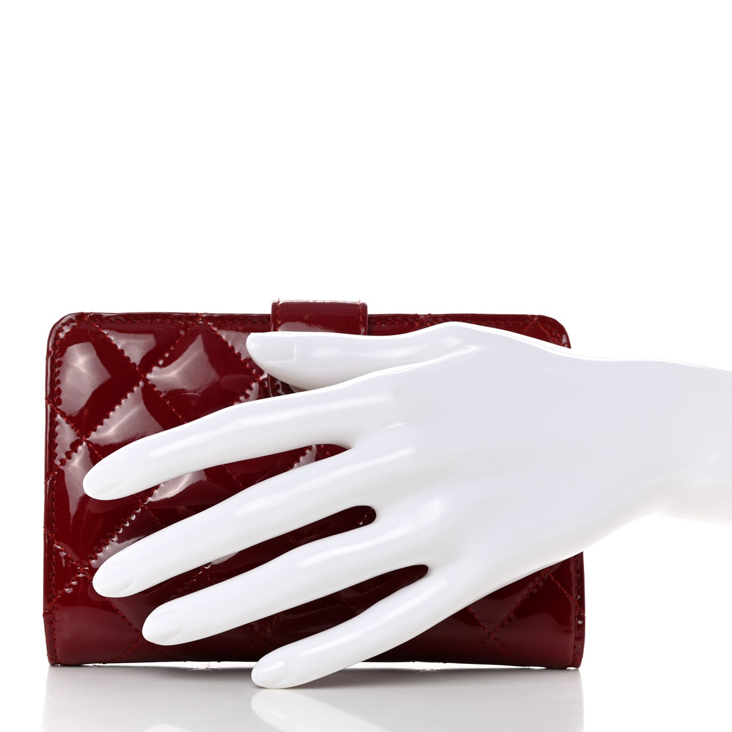 Patent CC French Wallet Red