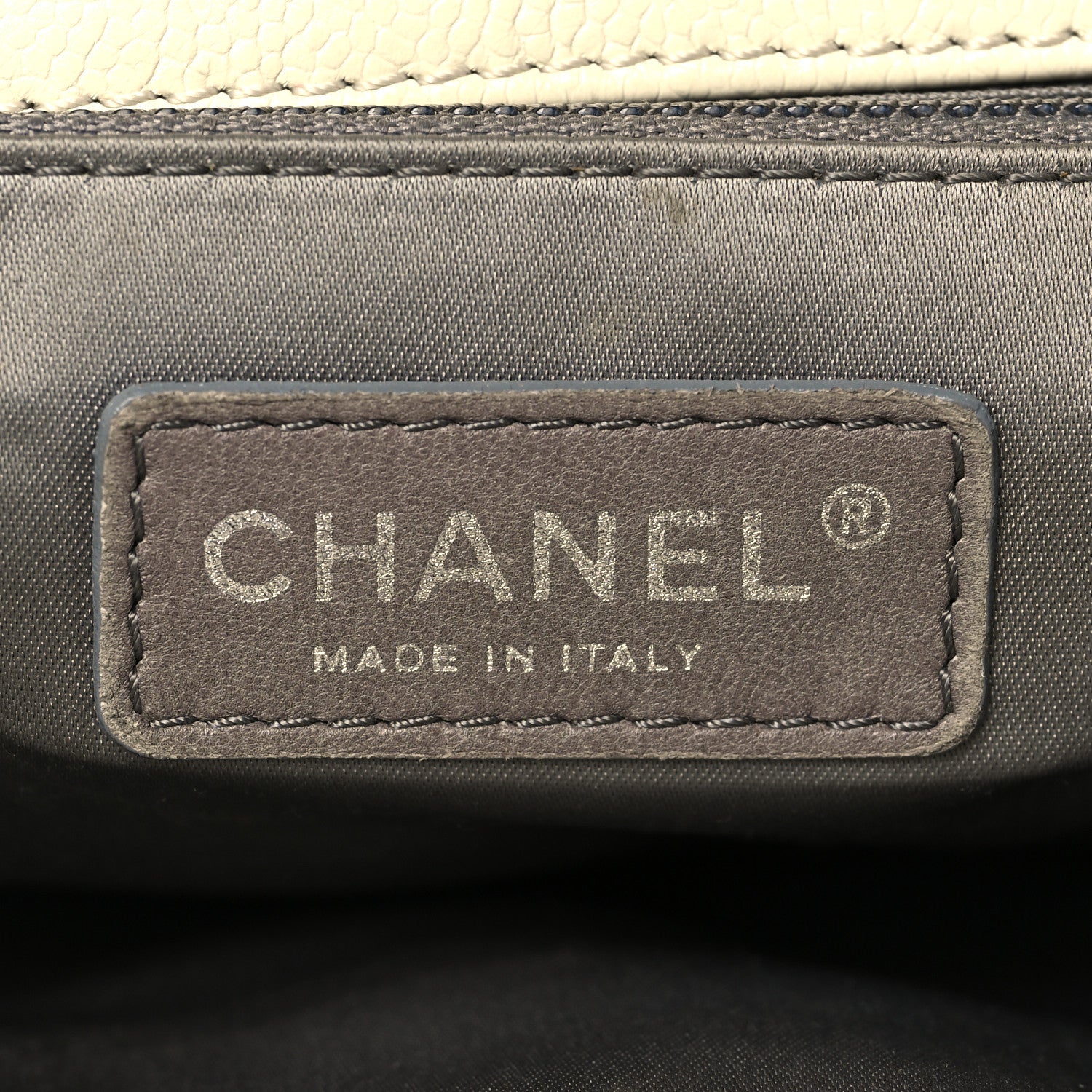 Chanel Glazed Caviar Pocket In The City Flap White 6 of 10