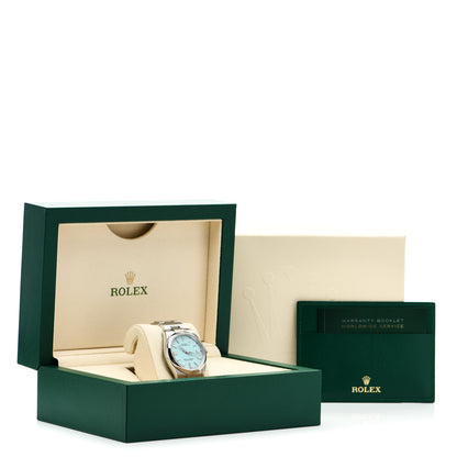 Rolex Stainless Steel 36mm Oyster Perpetual Watch Turquoise 126000 5 of 5