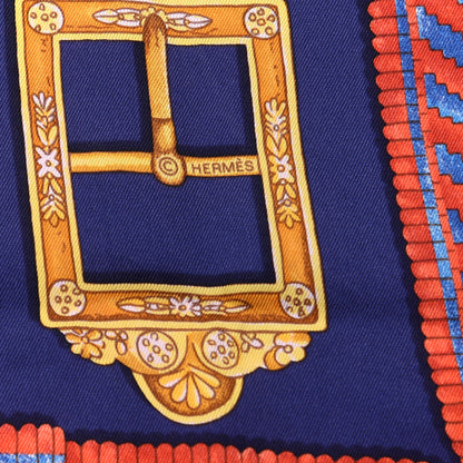 Hermes Silk Boucles Et Galons Du Tsar Scarf 90 4 of 4