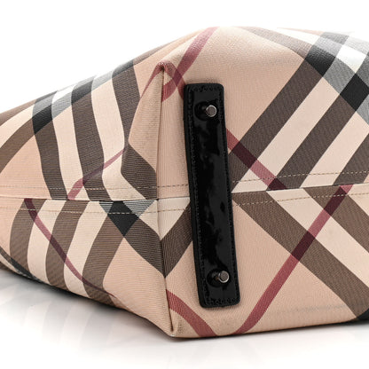 Burberry Supernova Check Large Nickie Tote Black 9 of 10
