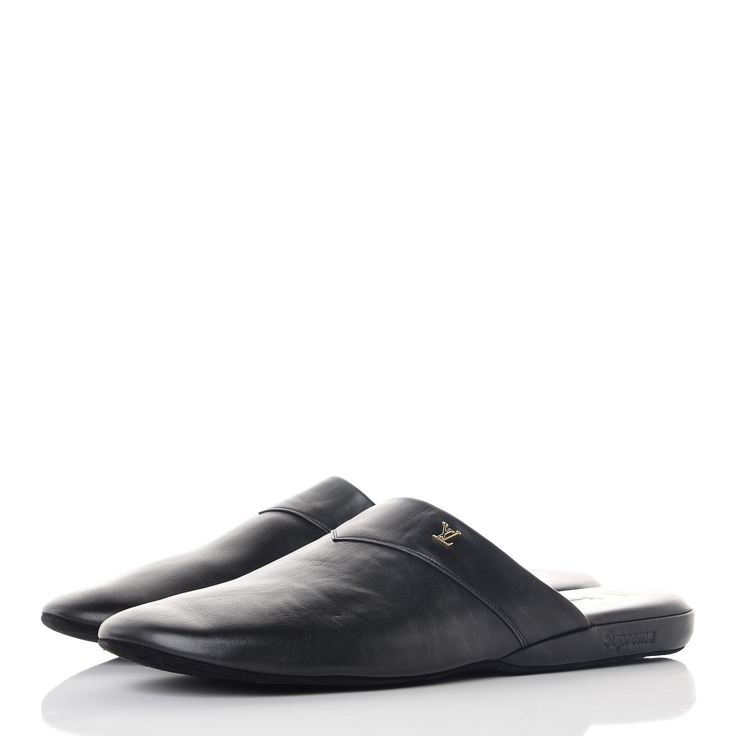 X SUPREME Lambskin Mens Hugh Slippers 9 Black