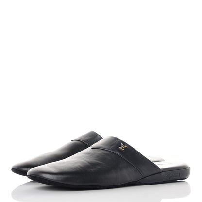 Louis Vuitton X SUPREME Lambskin Mens Hugh Slippers 9 Black 3 of 11