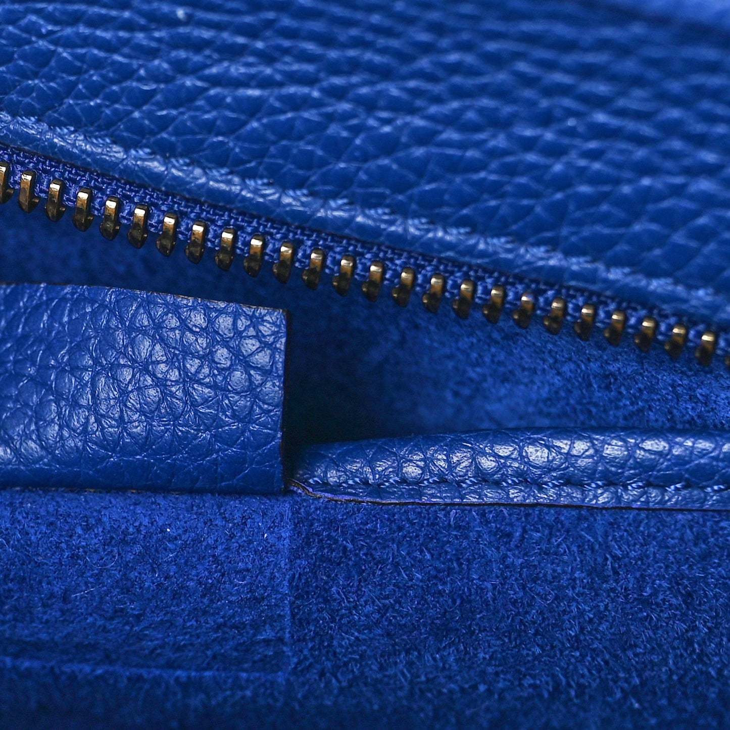 Drummed Calfskin Nano Luggage Indigo