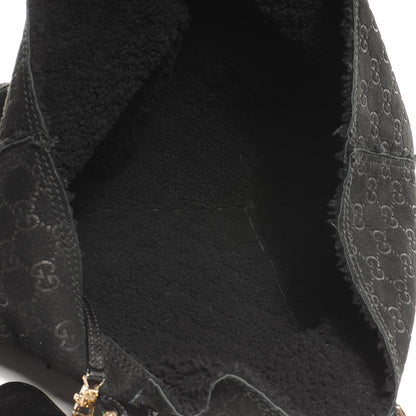 Gucci Suede Shearling Guccissima Jolicoeur Tote Black 5 of 7