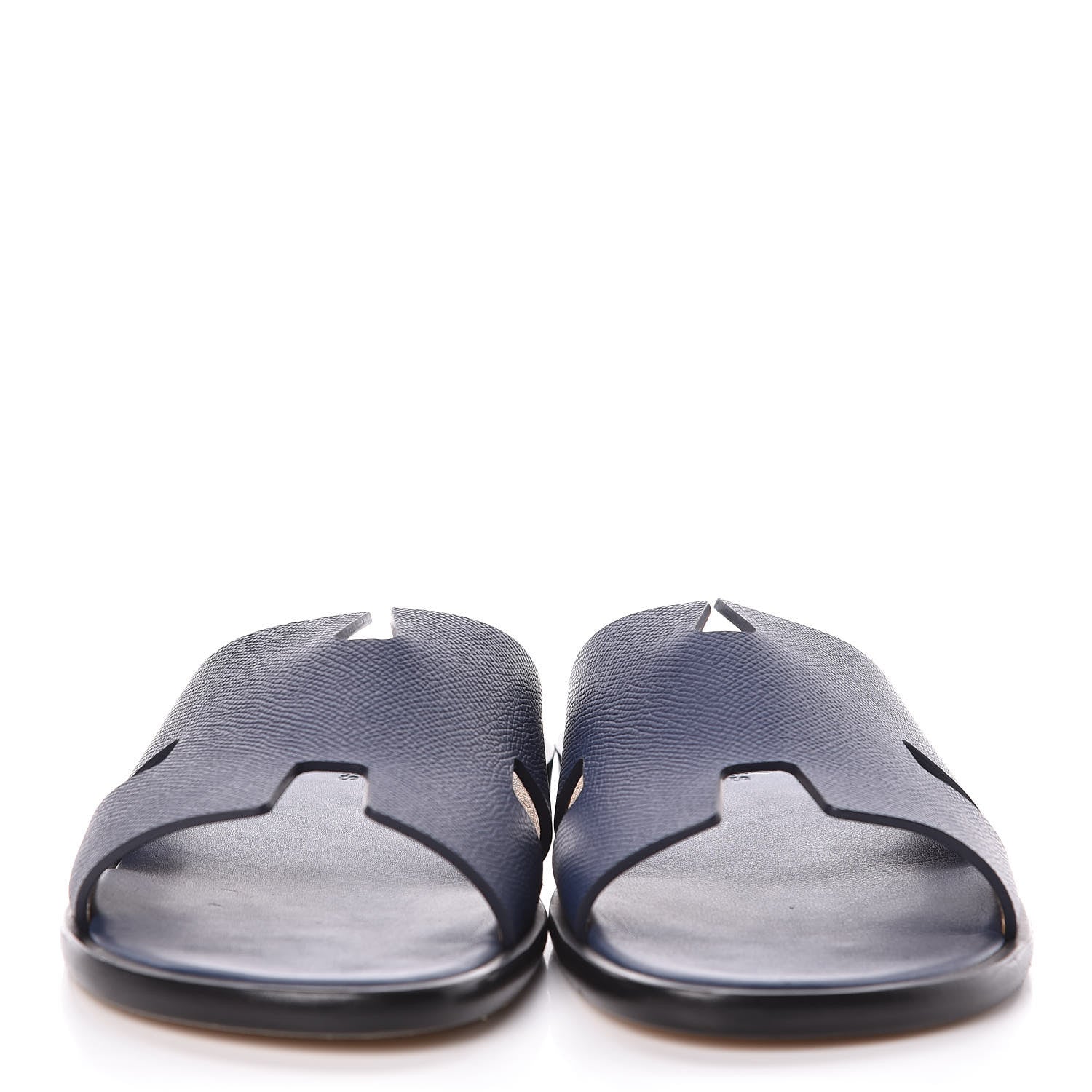 Hermes Epsom Mens Izmir Sandals 40.5 Bleu Saphir 2 of 10