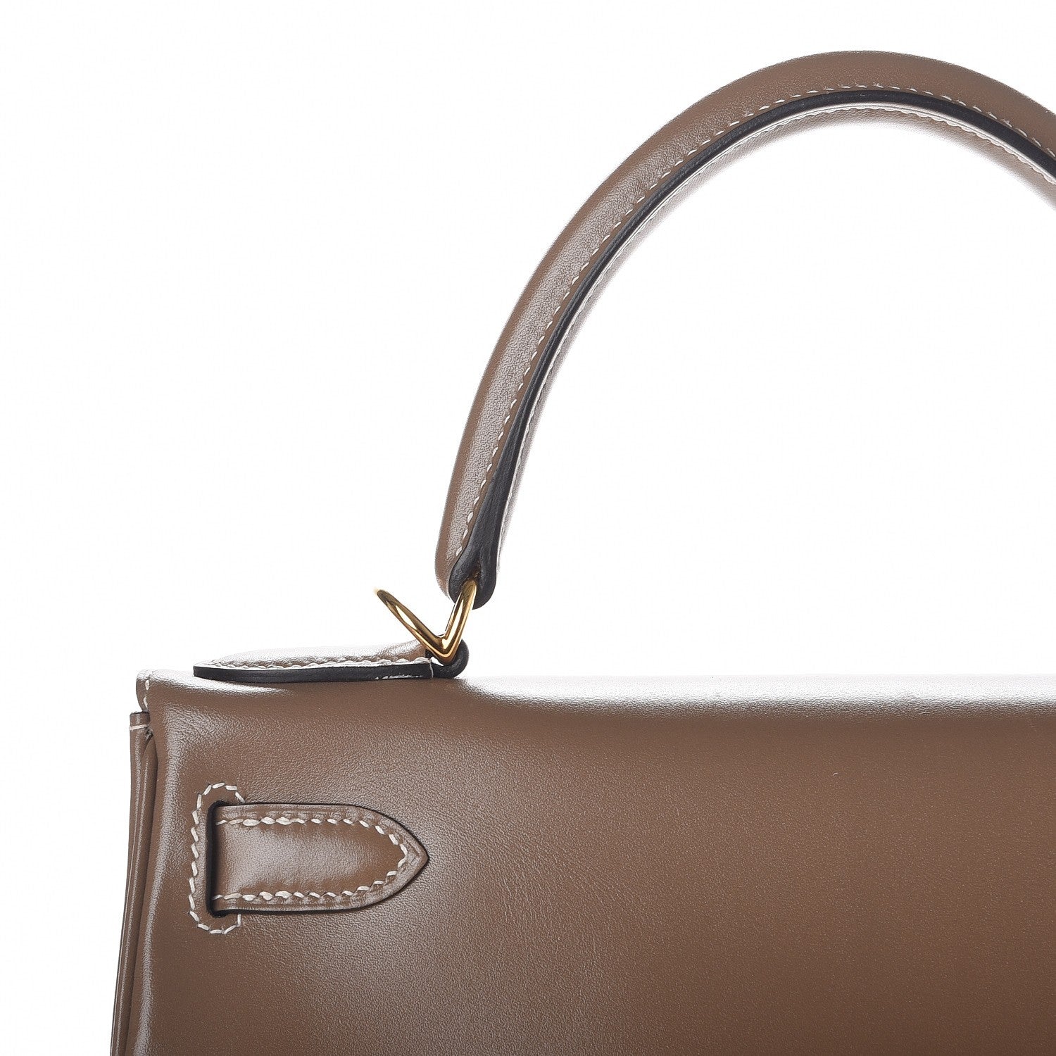 Hermes Tadelakt Kelly Retourne 28 Etoupe 33 of 36