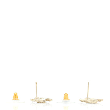 Chanel Crystal CC Earrings Gold 3 of 5