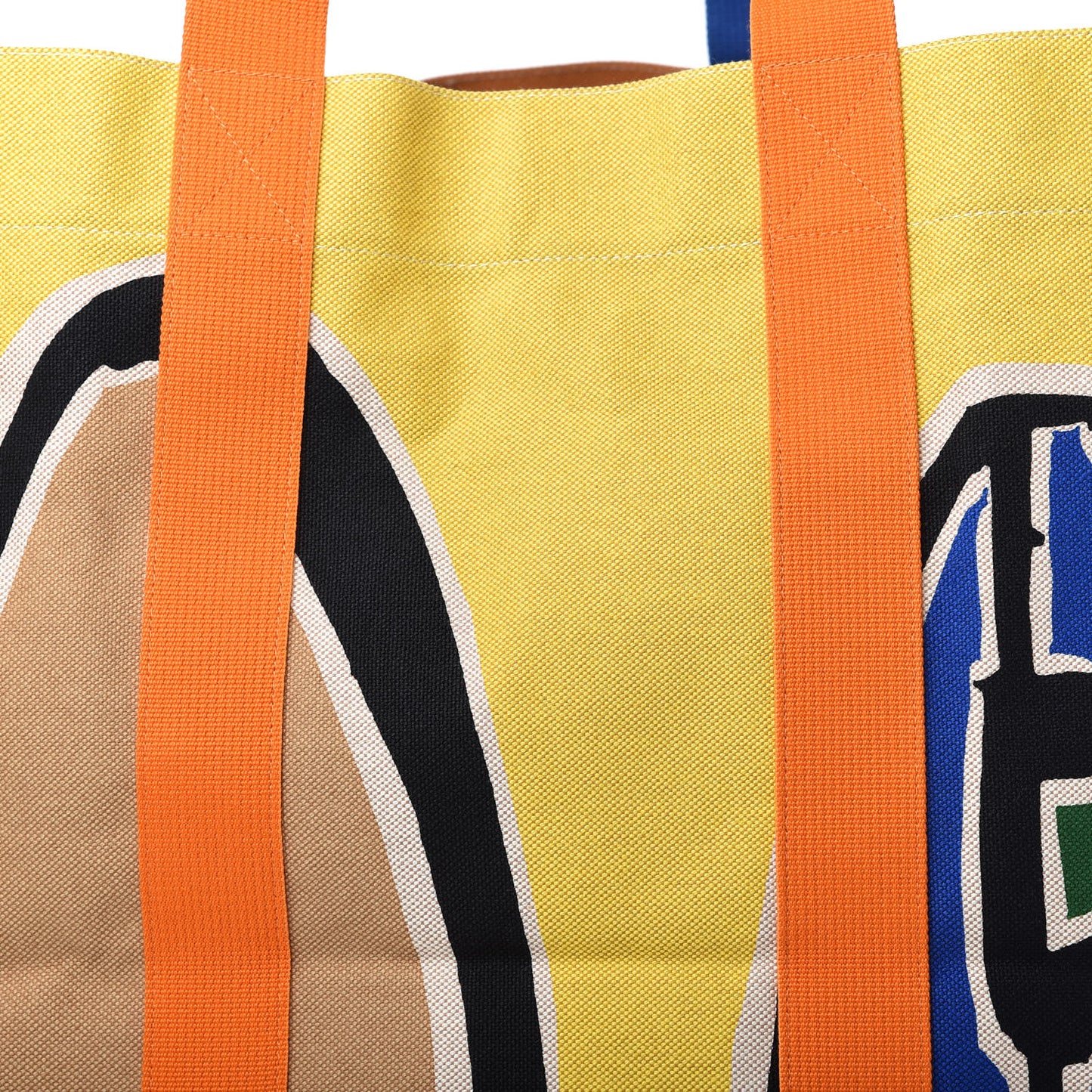 Cotton Canvas 3 Surfs Beach Bag Citron Orange