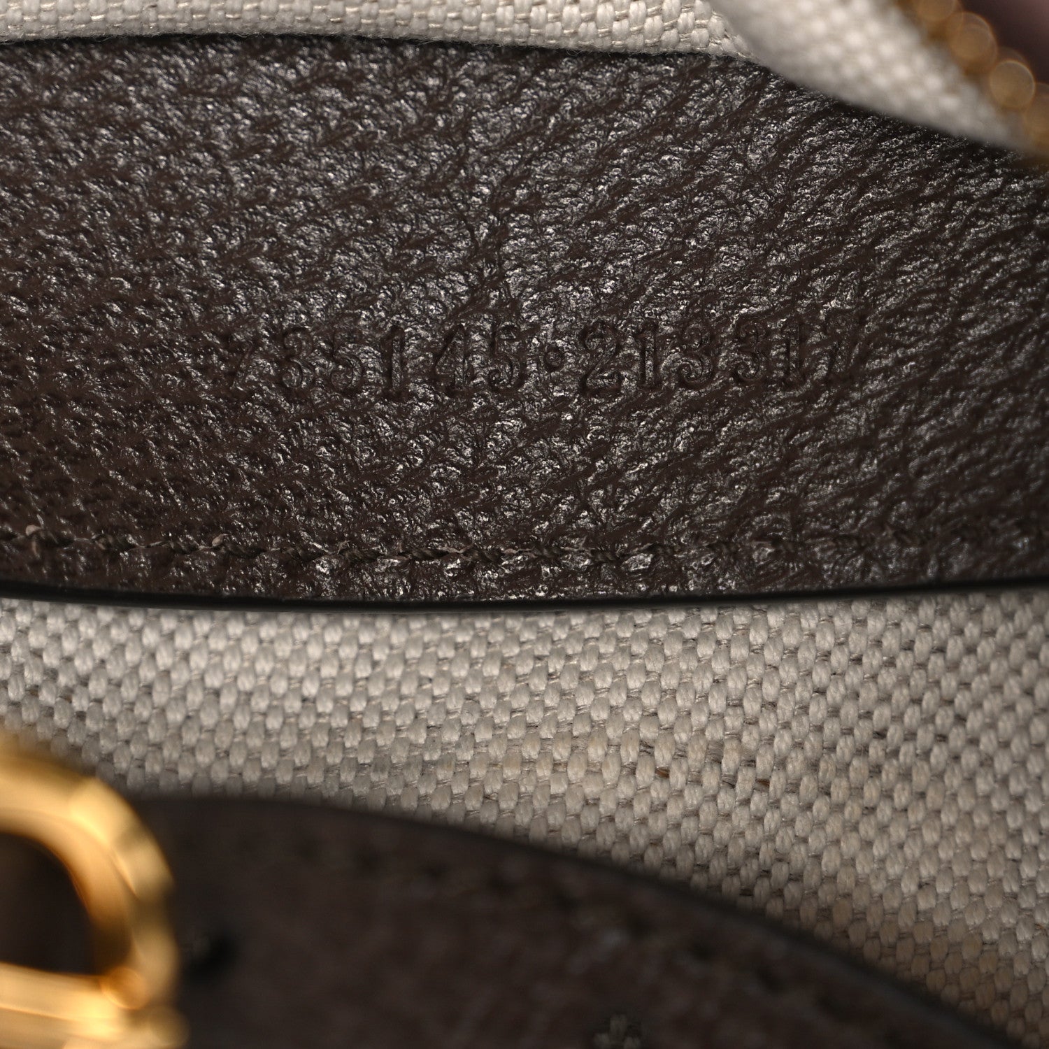 Gucci GG Supreme Monogram Textured Dollar Calfskin Small Ophidia Hobo Beige Ebony New Acero 7 of 10