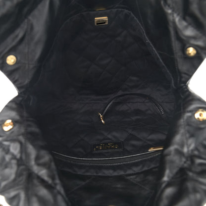 Chanel Shiny Calfskin Quilted Small Chanel 22 Black 6 of 11