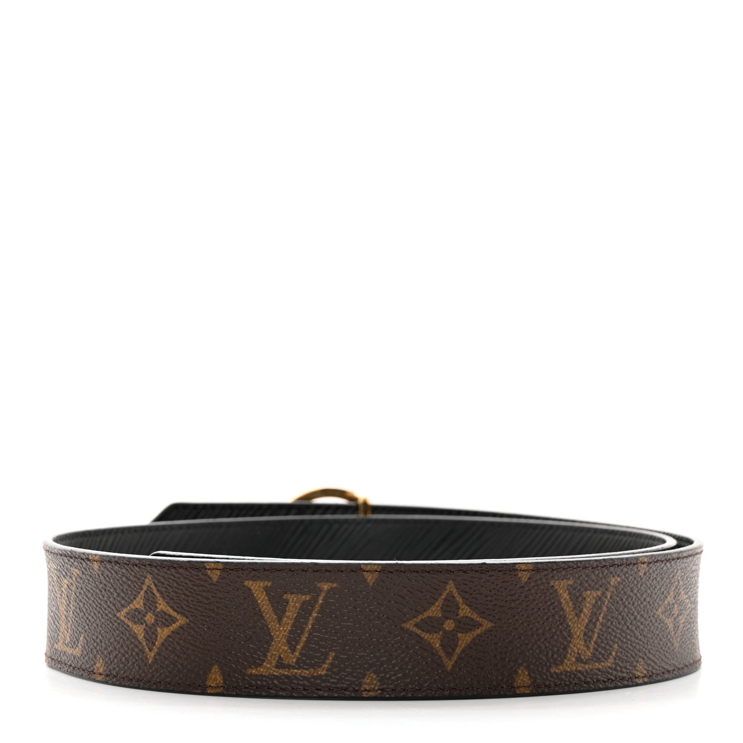 Louis Vuitton Monogram Epi 35mm LV Circle Reversible Belt 80 32 Black 2 of 7