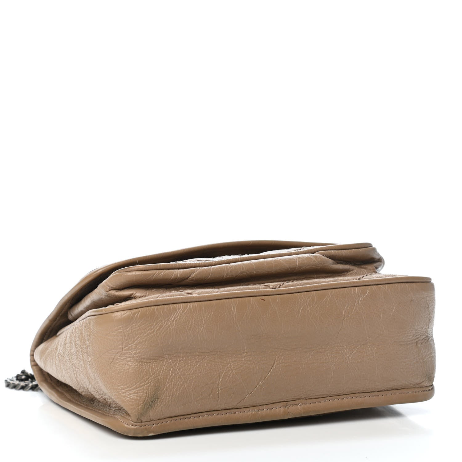 Saint Laurent Crinkled Calfskin Matelasse Monogram Baby Niki Chain Satchel Light Taupe 3 of 5
