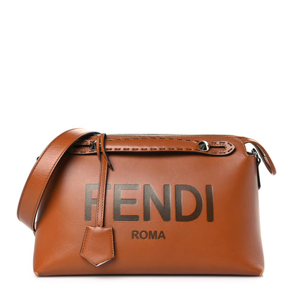 Fendi Vitello King Logo Embossed Medium By The Way Boston Bag Cuoio 1 of 9