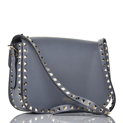 Valentino Garavani Vitello Medium Rockstud Flap Saddle Bag Light Stone 3 of 8