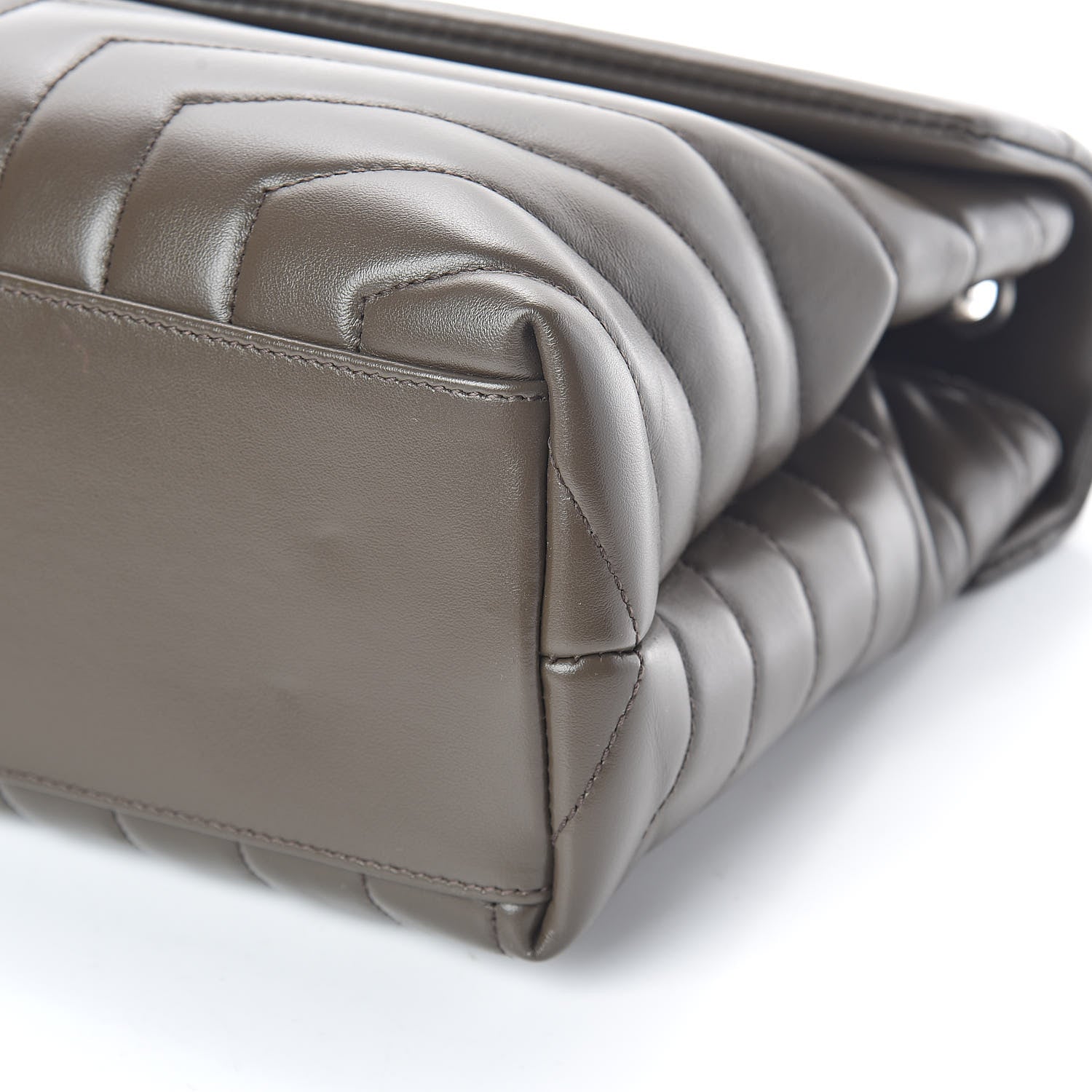Saint Laurent Calfskin Y Quilted Monogram Medium Loulou Chain Satchel Faggio 9 of 9