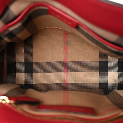 Burberry Soft Grain Calfskin Small Buckle Tote Parade Red 5 of 12