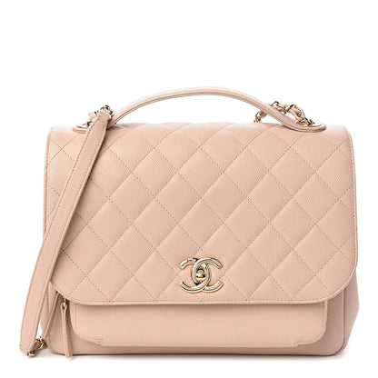 Chanel Caviar Quilted Large Business Affinity Flap Beige 1 of 17