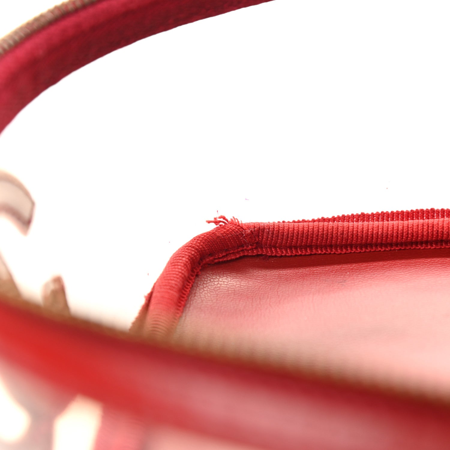 Chanel Calfskin PVC Vanity Cosmetic Case Red 19 of 22