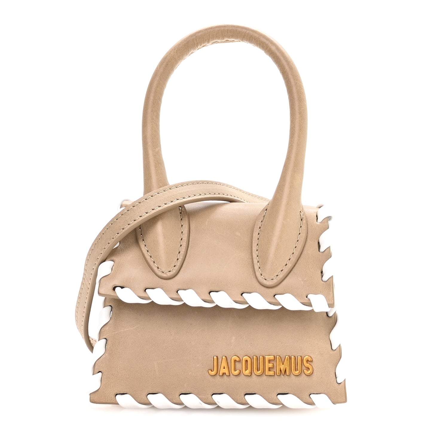 Calfskin Le Chiquito Whipstitch Beige