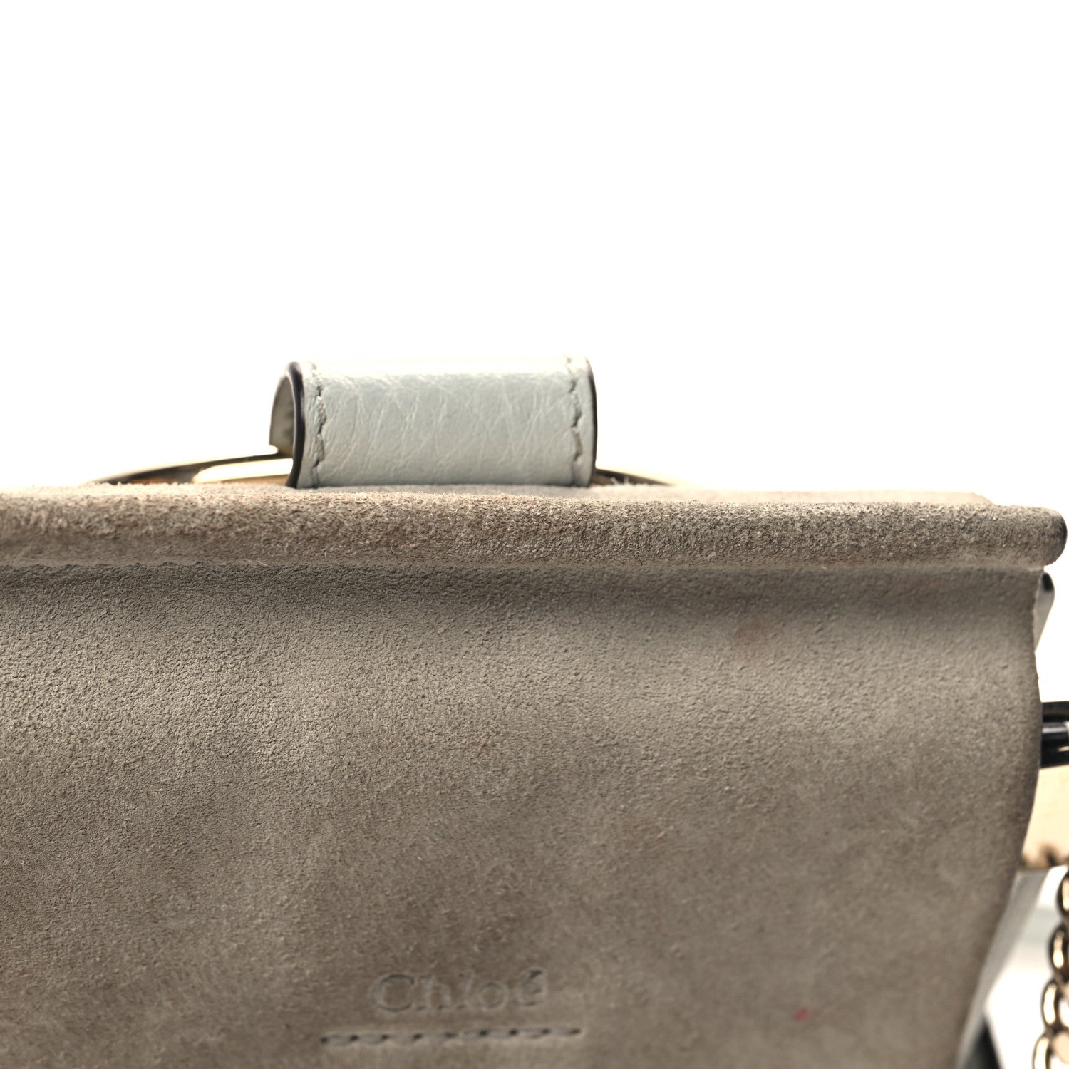 Chloe Suede Calfskin Mini Faye Bracelet Bag Airy Grey 11 of 11