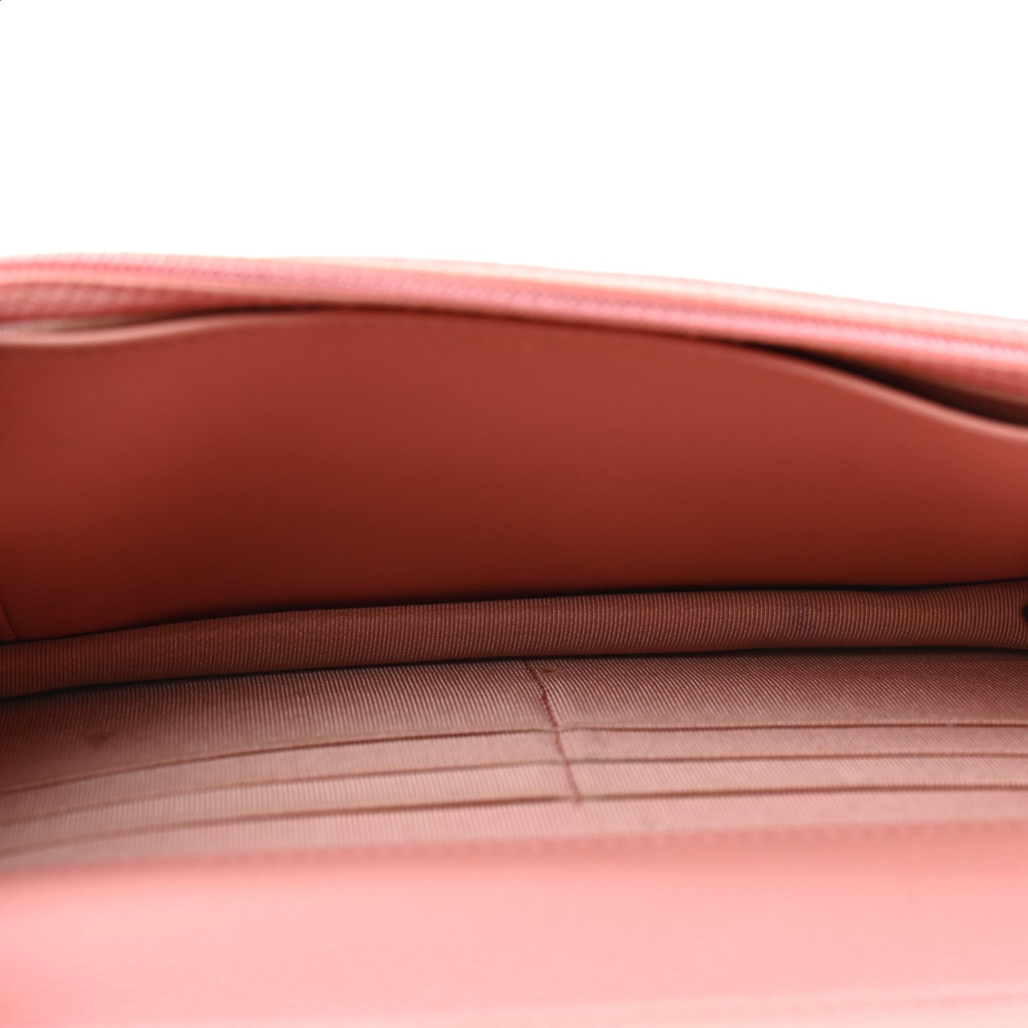 Caviar Chevron Quilted Wallet On Chain WOC Pink