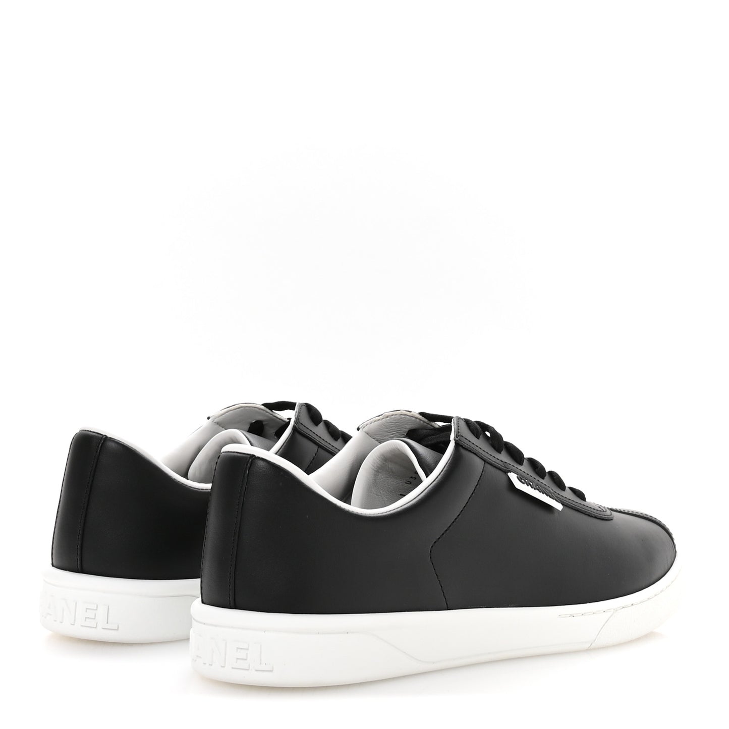 Calfskin CC Mens Uniform Sneakers 43 Black
