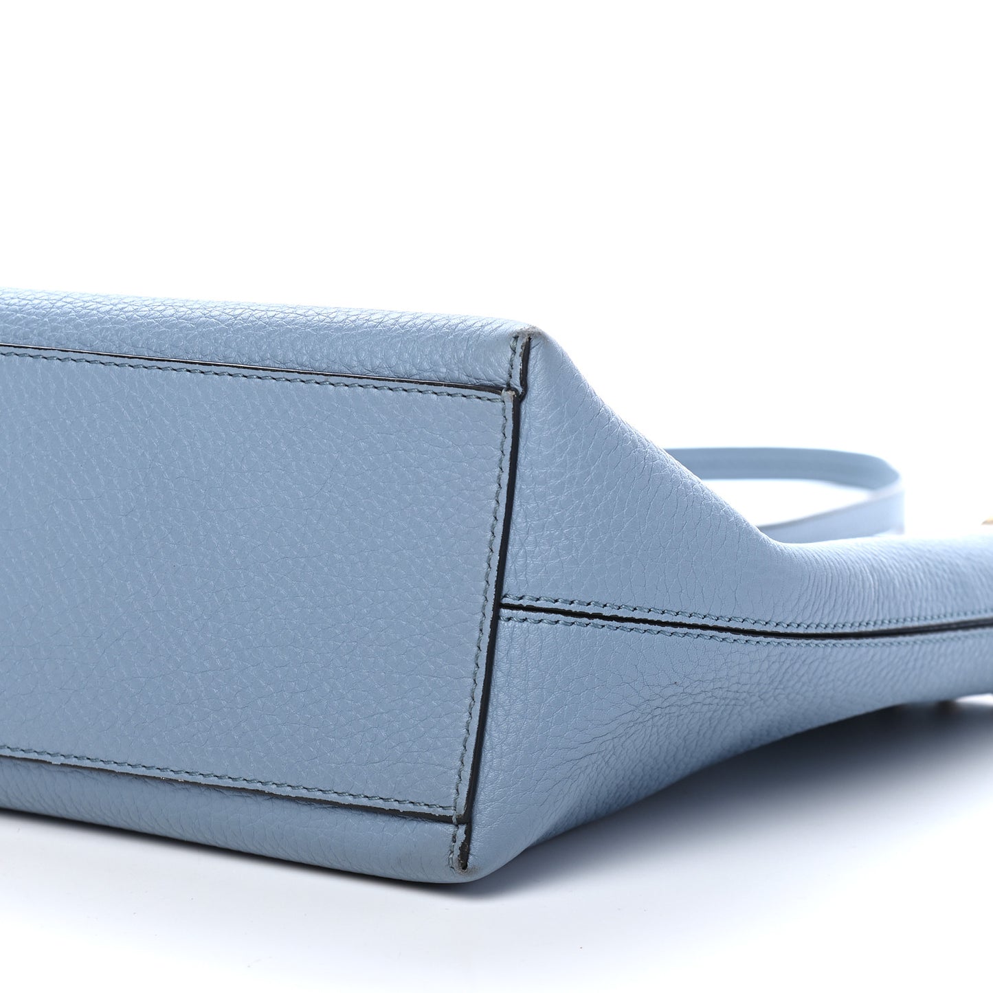 Grained Calfskin Small Rockstud Shoulder Tote Niagara